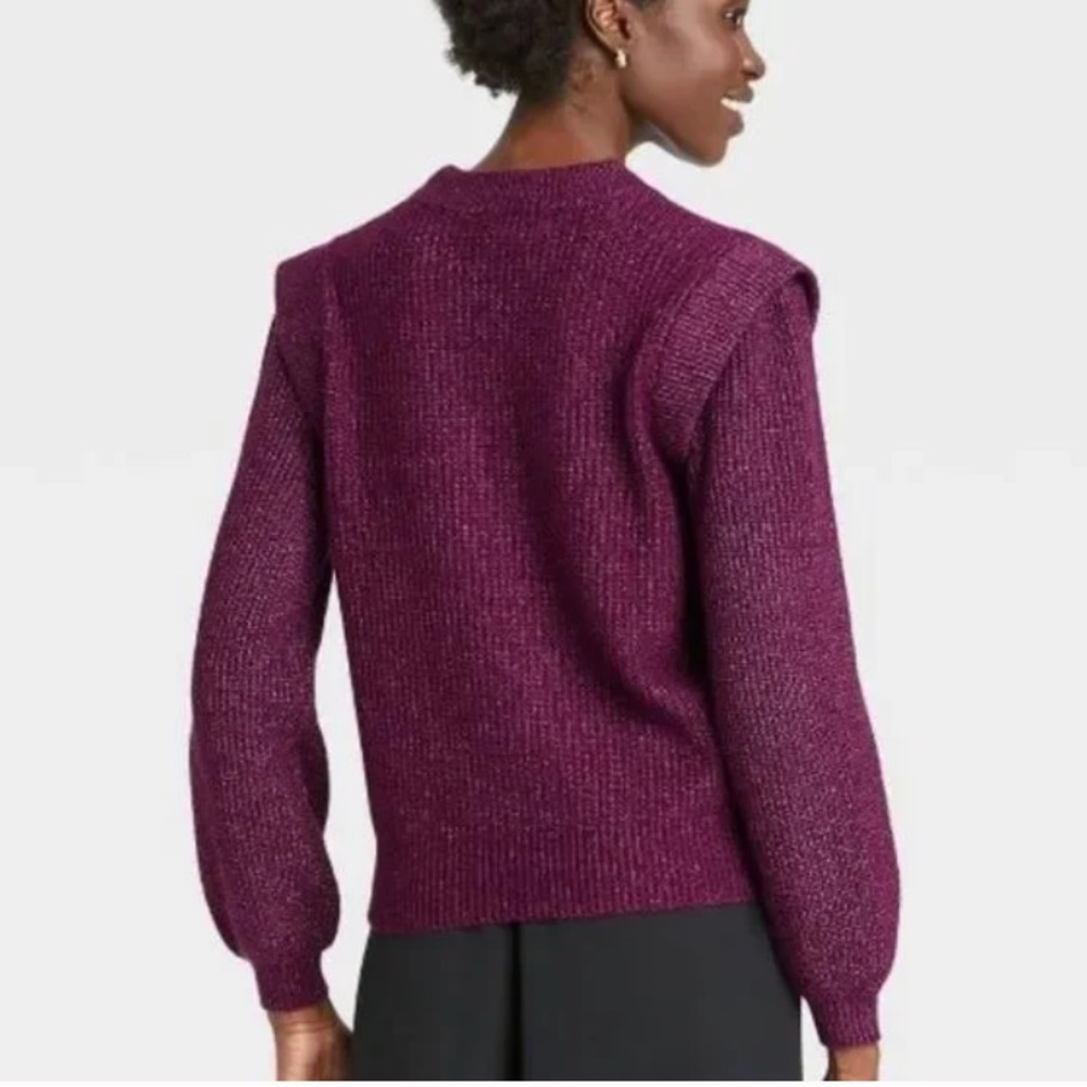 Who What Wear Purple Crewneck Sweater